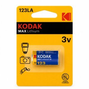 Литиева батерия Kodak Max Lithium 123LA / CR123, 3V, 1 бр