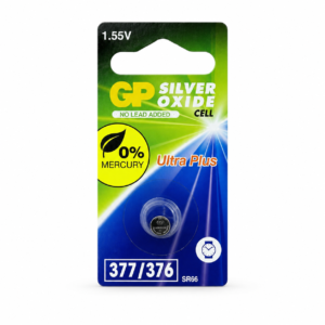 Сребърно-оксидна батерия GP 377/376 / SR626, 1.55V, 1 бр