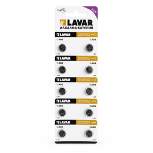Алкална батерия LAVAR AG6, 1.5V, 1 бр