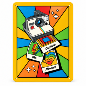 МЕТАЛНА ТАБЕЛА 15Х20 – POLAROID „ХВАНИ МОМЕНТА“
