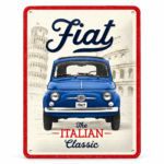 МЕТАЛНА ТАБЕЛА 15Х20 – FIAT 500 ИТАЛИАНСКА КЛАСИКА